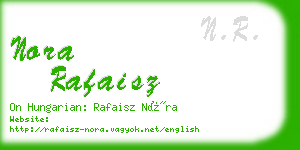 nora rafaisz business card